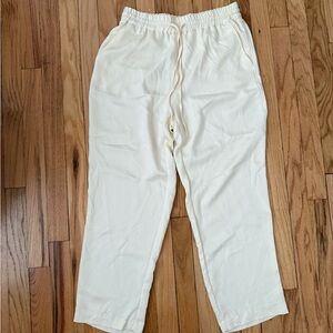 H&M Cream Elastic Waist Pants